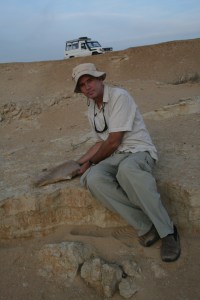 Neolithic grain grinding basin west of Fayum.